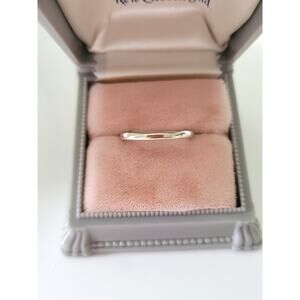 Vintage 1990s 14K White Gold Engraved Artcarved Wedding Ring Band